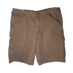 Lee Men's Cotton Blend Carpenter Shorts Size 38 (37x10) Teak Brown NEW Utility